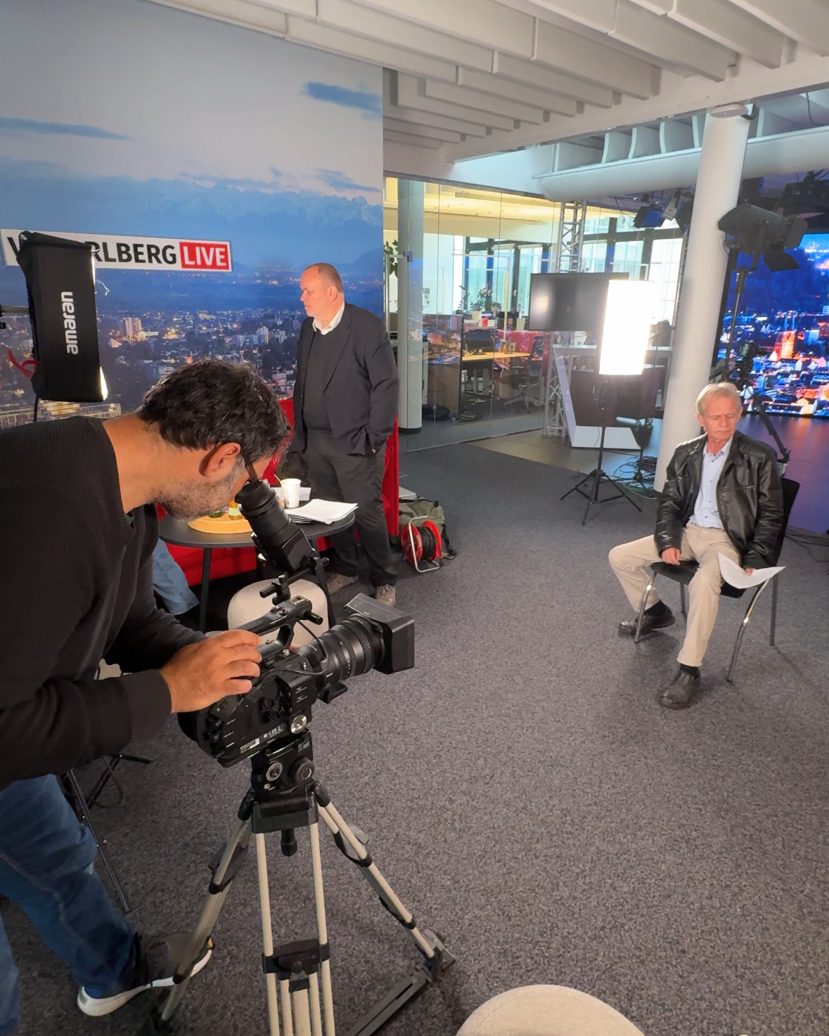 Live broadcast shoot at Vorarlberg Live studio